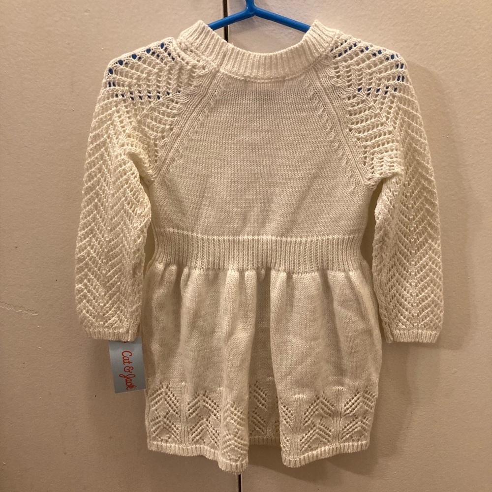NEW Toddler Cat & Jack white dress - Picture 2 of 3